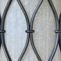 Close-up of the Frosted Glass Pane
