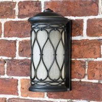 "Nightingale" Traditional Flush Wall Lantern Finished in an Antique Bronze