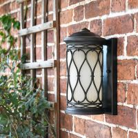 "Nightingale" Traditional Flush Wall Lantern in Use on the Front of a House
