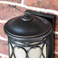 Close-up of the Top of the "Nightingale" Traditional Flush Wall Lantern