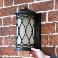 "Nightingale" Traditional Flush Wall Lantern to scale