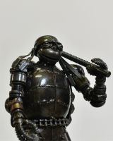 Scrap Metal "Federico" Fighting Turtle Ornament 