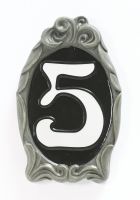 "Classic Black" Reflective Cameo House Sign