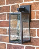 Oakley Copper Top Fix Wall Light in Situ on a Brick Wall