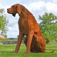 "Farmstead Hound" Dog Sculpture 