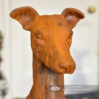 Greyhound Sculpture Finished in a Rustic Finish