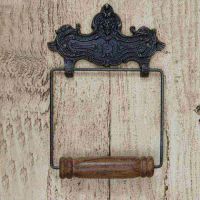 Lion Ornate Victorian Iron Toilet Roll Holder