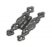 Ornate Antique Black Malleable Iron H Hinge