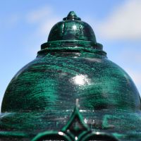 Ornate Luminaire Top in antique verdigris