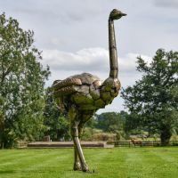 "Oscar" Ostrich Recycled Metal Sculpture 