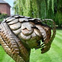 Close up of Metal Feathers 