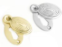 Oval Ribbed Escutcheon