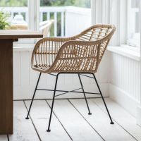 Pair of Polyethylene "Bamboo" Dining Chairs in Situ