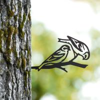 Pair of Siskins Steel Tree Spike - Black