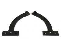 Close-Up of Pair of Steel Beeswax 7" Window Stays - 180mm