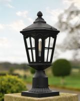 Black Traditional Pillar Light 