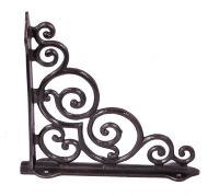 "Paradise House" Cast Iron Scroll Shelf Bracket 27 x 25cm