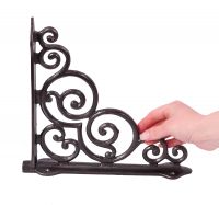 "Paradise House" Cast Iron Scroll Shelf Bracket 27 x 25cm