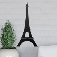Paris Eiffel Tower Wall Art on the Wall Next to Plants