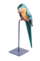 “Rocco” Parrot on a Perch Sculpture