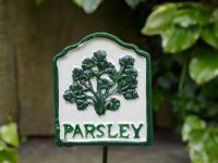 Painted Cast Iron Parsley Herb sign