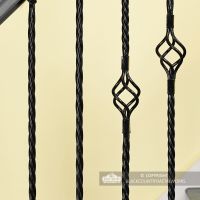 Close-up of the Single Rope Twist & Single Basket Rope Twist Spindles