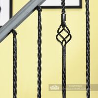 Set of 3 "Grosvenor" Rope Twist Stair Spindles - Pattern 4 - Close Up