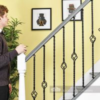 Set of 3 "Grosvenor" Rope Twist Stair Spindles - Pattern 5 Scale