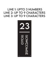 personalisation options for modern house number and street name sign