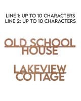 Personalisation options on Rustic Modern Minimalist House Name Sign