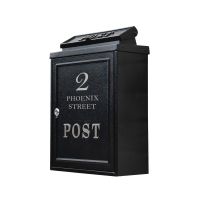 Traditional wall mounted black post box
