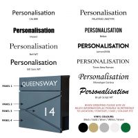 Fonts Available for the Personalisation 