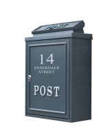 Traditional grey wall mounted post box