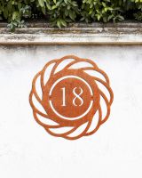Rustic finish personalised house number sign