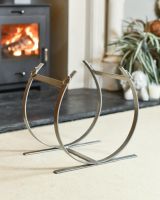 Pewter Blacksmith Curved Log Rack in Situ