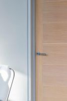 Pewter Hammered Lever Door Handle on Rose on Door