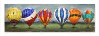 "Rainbow" Hot Air Balloons 3D Metal Wall Art
