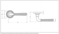 Pewter Hammered Lever Door Handle Dimensions