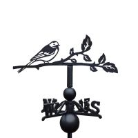 Pied wagtail weathervane on a white background