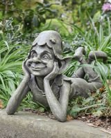 Daydreaming pixie resin garden statue
