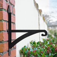 Plain Iron Hanging Basket Bracket in Situ