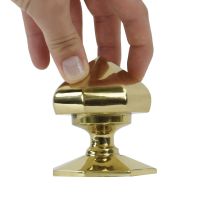 Pointed Polished Brass Octagonal Centre Door Knob
