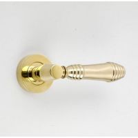 “Beehive” design contemporary lever handle - Polished Brass