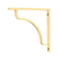 Polished Brass "Arch-Way" Modern Shelf Bracket - 150mm x 150mm