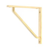 Polished Brass "Emmanuel" Modern Shelf Bracket - 150mm x 150mm