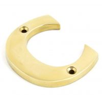 3 Inch Letter C Screw Fix Letter in an Polished Brass Finish