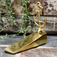 Polished Brass Anchor Design Door Wedge