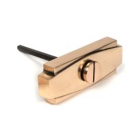 Polished Brass Art Deco Bathroom Thumb Lock in Situ