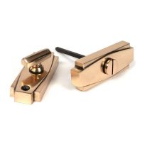 Polished Brass Art Deco Bathroom Thumb Lock