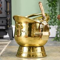 Polished Brass Contessa Coal Bucket